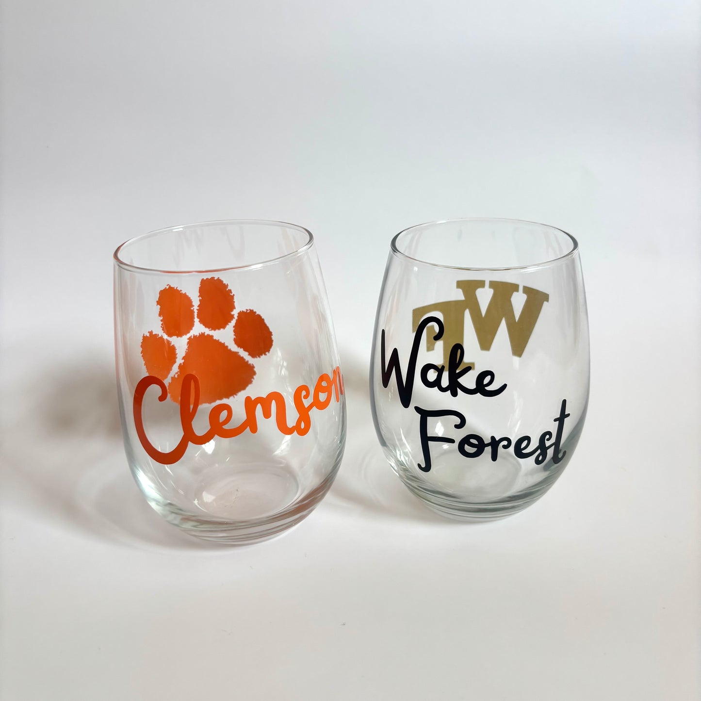 College Logo Wine Glass