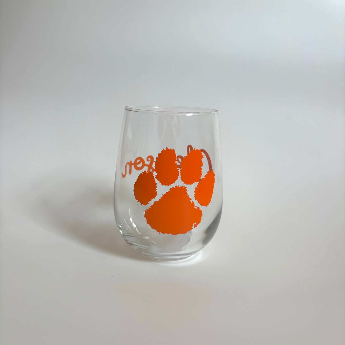 College Logo Wine Glass