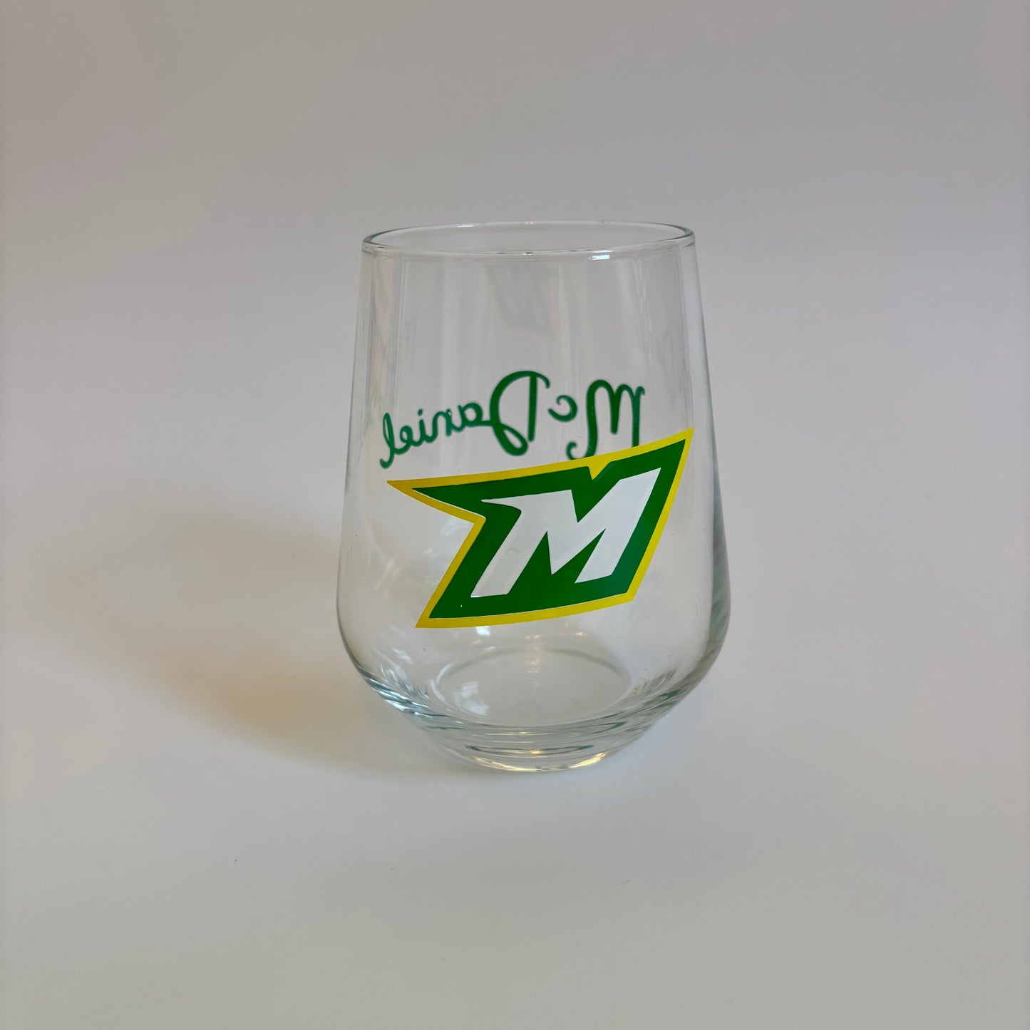 College Logo Wine Glass